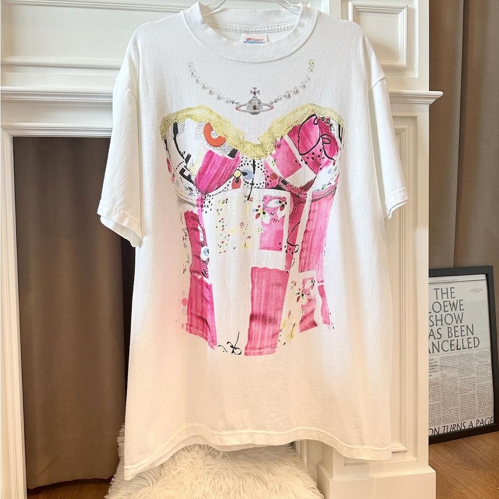 Corset Printed T-Shirt : L, XL